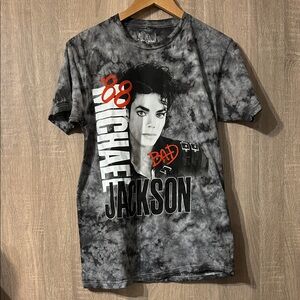 Michael Jackson '88 Tie-Dye T-Shirt - Gray Size Small